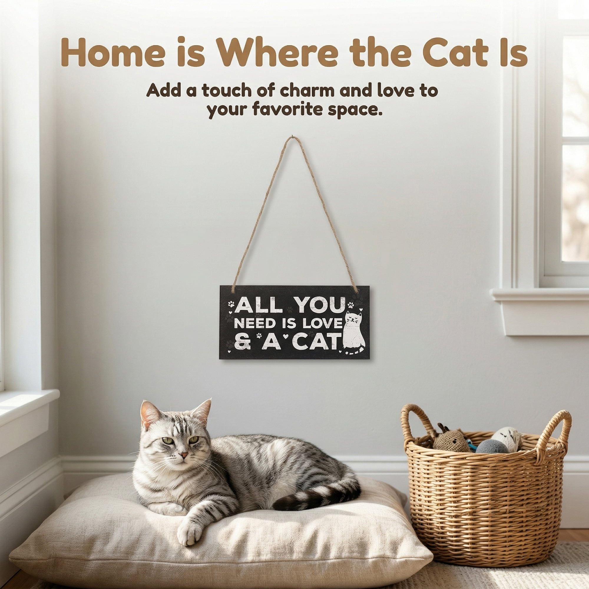 Unique Bargains Pet Sign Home Decor Decorative Wall Plaque Style G 3.9in