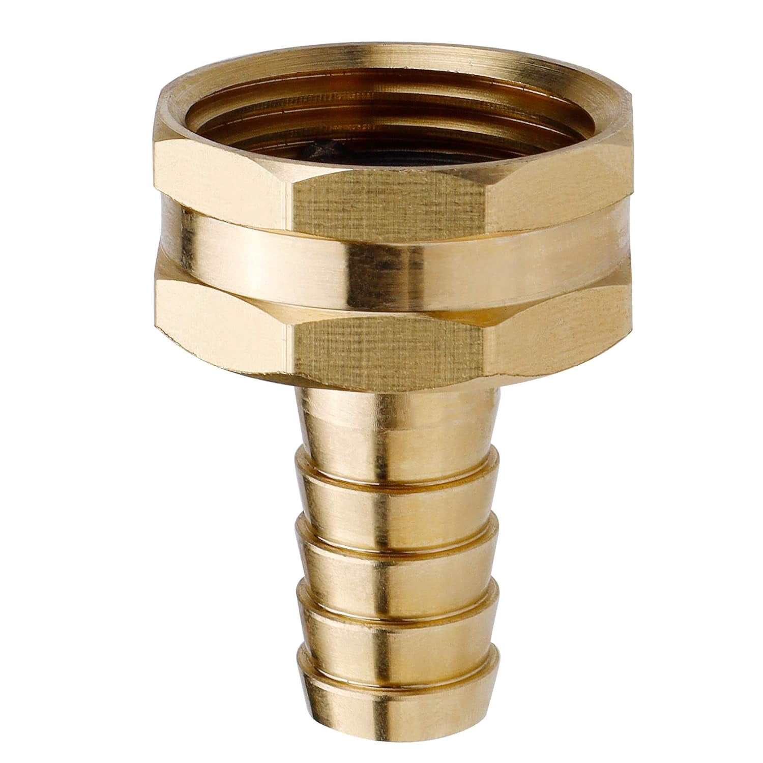 Heavy Duty Brass 1/2" Garden Hose Mender End Repair Connector with Stainless Clamps, Male and Female Garden Hose Fittings, 3 Sets