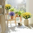 thumbnail image 3 of 12 Bundles Artificial Flowers Faux Plastic Greenery Shrub Plant For Home Wedding, 3 of 9