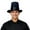 Z04-Black, variant on Thanksgiving Hats Black Pilgrim Felt Hat Thanksgiving Novelty Black Top Hat for Thanksgving Party Accessory