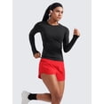 thumbnail image 3 of Shorts CRZ YOGA tiro medio con bolsillo lateral con cierre rojo XL, 3 of 5
