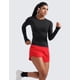 thumbnail image 3 of Shorts CRZ YOGA tiro medio con bolsillo lateral con cierre rojo XL, 3 of 5