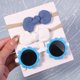 thumbnail image 1 of 2 unids/pack Vintage niños verano lazos diadema gafas de sol redondas niños gafas de sol gafas de protección accesorios para el cabello de bebé, 1 of 5