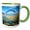 Green/White, variant on 3drose, Paraglider, Extreme Sport, Dalyan, Koycegiz, Mugla, Turkey-as37 Aka1304 - Ali Kabas, 11oz Two-tone Black Mug