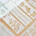 thumbnail image 1 of 40pcs Pet Slender Hand-written Newspaper Hollow Template For Diy Notebook Diary Scrapbook, 1 of 8