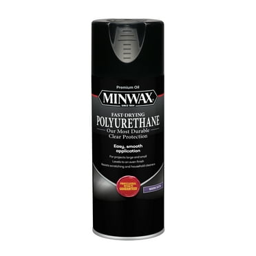 Minwax Fast Drying Polyurethane Aerosol Clear Satin 11.5-Oz