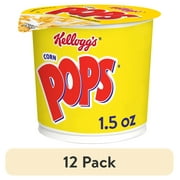 (12 pack) Kellogg's Corn Pops Original Cold Breakfast Cereal, Single Serve, 1.5 oz Cup