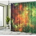 thumbnail image 5 of Ambesonne Nebula Shower Curtain, Cosmos Space Planet, 69"Wx84"L, Orange Green, 5 of 5