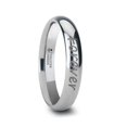 thumbnail image 3 of Handwritten Engraved Domed Tungsten Ring Polished - 4mm - 12mm, 3 of 3
