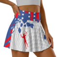 thumbnail image 5 of HELLHERO Golf Skort with Patriotic Golf Print, High Waisted Tennis Skirt for Women, Athletic Skort with Built in Shorts and Side Pockets, Polyester Spandex Blend, 5 of 9