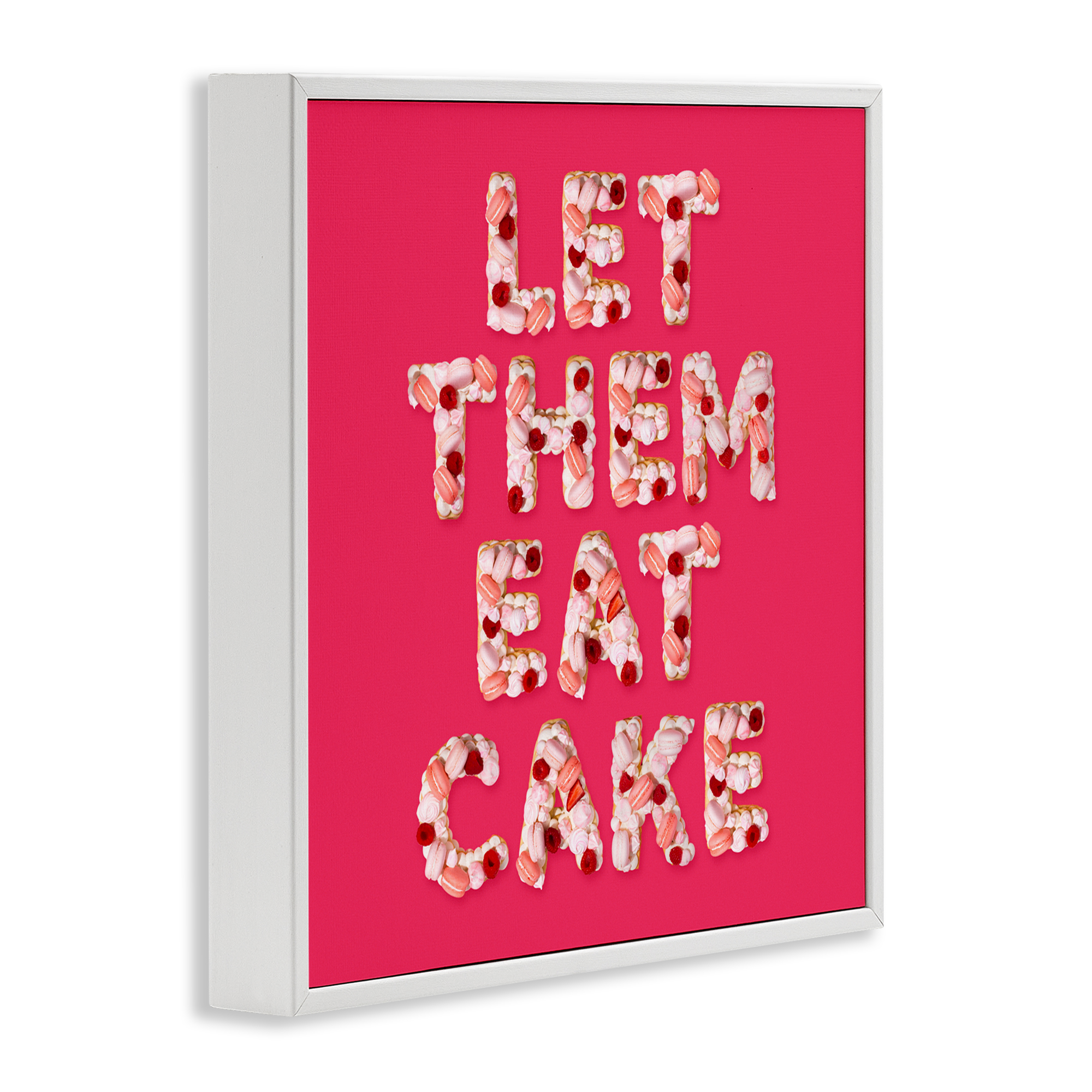Let Them Eat Cake White Framed Giclee Art, design by LISH Creative
