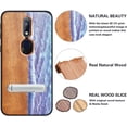 thumbnail image 3 of Labanema Nokia 7.1 2018 Case, Nokia 7.1 2018 Cover with Metal Kickstand, Natural Wood TPU Cover, Anti Scratch Case for Nokia 7.1 2018 (Waves), 3 of 7