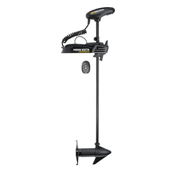 Minn Kota Moteur de Traîne 1358451 PowerDrive; Eau Douce; Direction Électrique; Vitesse Variable avant et Arrière; Poussée de 55 Livres; Longueur de 54 Pouces; Montage sur Nœud; 12 Volts; 50 Ampères