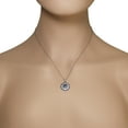 thumbnail image 3 of 925 Sterling Silver White Blue CZ Evil Eye Protection Pendant Necklace, 3 of 5