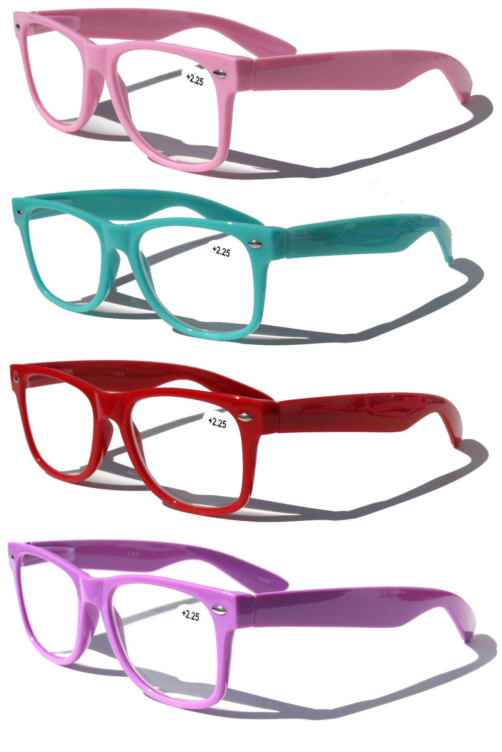 5 Pack Stylish Stripe Polygon Reading Glasses Women –