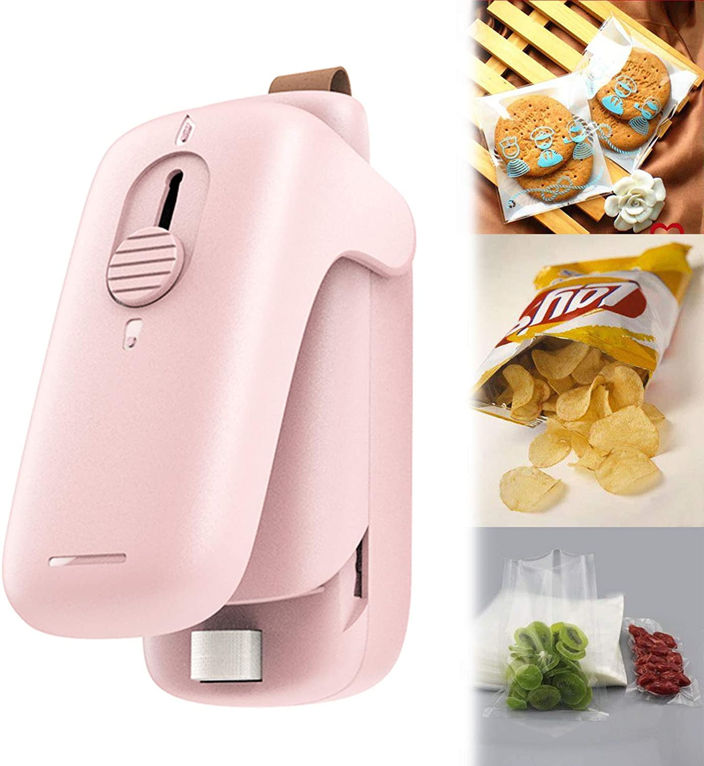 Mini Chip Bag Sealer, 2 IN 1 Portable Heat Sealer and Cutter, Chip Bag
