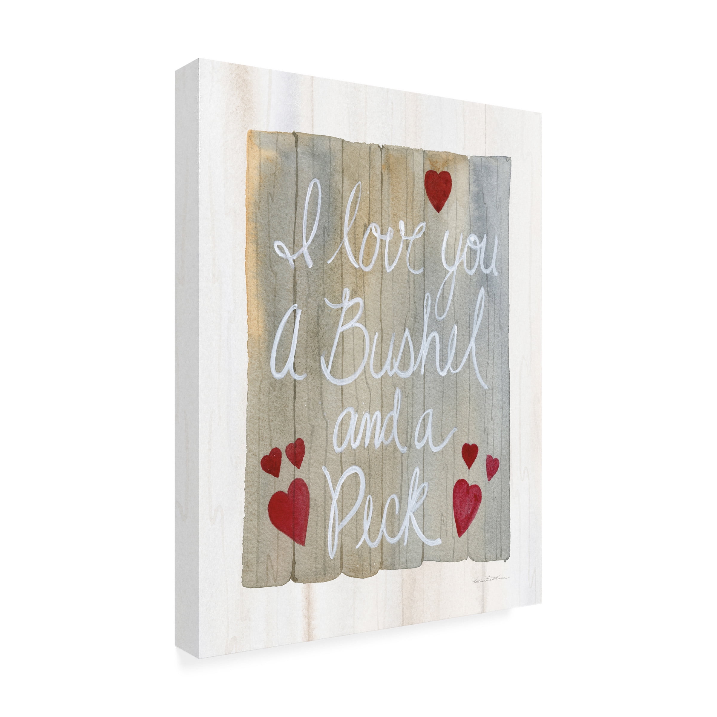Trademark Fine Art 'Rustic Valentine Bushel and a Peck' Canvas Art by Kathleen Parr McKenna