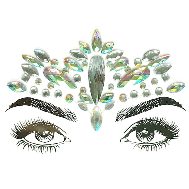 EGNMCR Fake Tattoos, Tattoo Stickers Halloween Sticker Acrylic Crystal Diamond Sticker Diamond Face Sticker Stickers Stickers