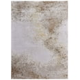 thumbnail image 5 of 7' X 10' Tan and Ivory Abstract Power Loom Worn Faded Area Rug, 5 of 9
