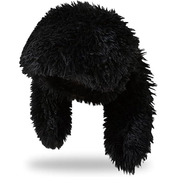 Bunny Ears Hat Fuffy Bunny Hat Cute Y2K Furry Rabbit Beanies for Indoor Outdoor Festival Party(black)