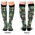 thumbnail image 4 of FORMRS Womens Knee High Socks Casual Long Thick Travel Daily Wear, 2 Pairs, Green Christmas Trees, 4 of 6