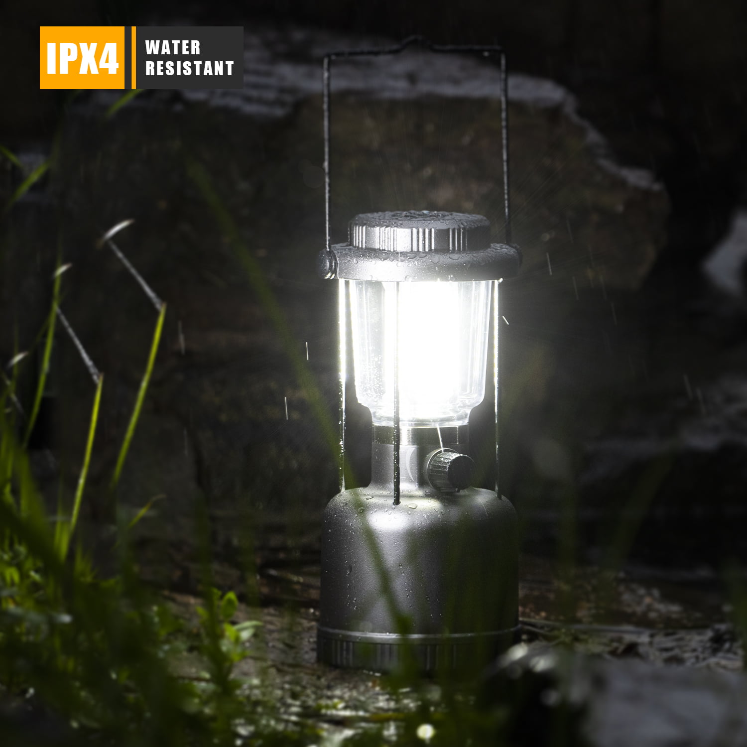 LED Camping Lantern 2000LM Variable Power Retro Battery Powered Camping 