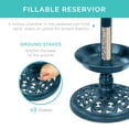 thumbnail image 4 of Best Choice Products Solar Lighted Pedestal Bird Bath w/ Planter, Integrated Panel - Peacock Blue, 4 of 8
