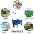 thumbnail image 6 of Aukfa Folding Wagon Garden Shopping Beach Cart - Blue, 6 of 9