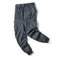 thumbnail image 6 of Lovzfmll Cargo Pants for Men, Men's Pants, Water Ripstop Cargo Pants, Lightweight Solid Color Loose Casual Pocket Outdoor Elastic Waistbelt Jogger Drawstring Work Hiking Pants Blue 32, 6 of 7