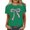 Green, variant on Bow Printed T Shirts for Women Crew Neck Short Sleeve Tee Summer Breathable Basic Top Black L