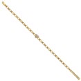 thumbnail image 2 of 14K Polished Complete 1/6 carat Diamond Heart Cluster Fancy Link 7 inch Bracelet with 1 inch Extender, 2 of 5