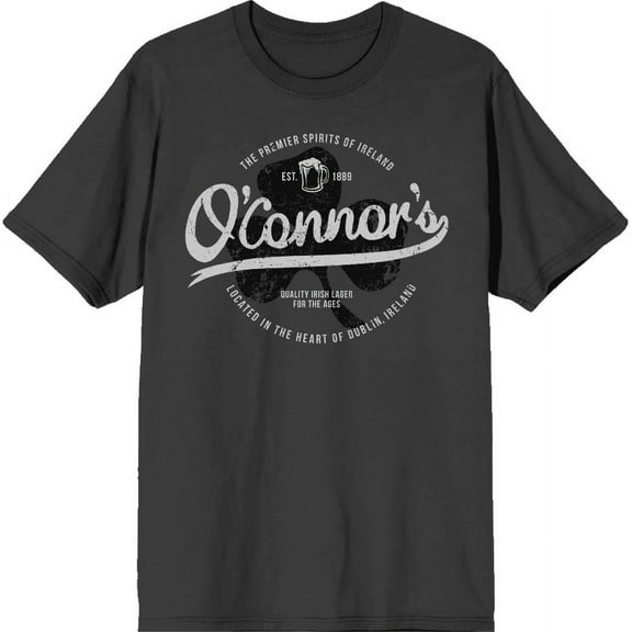 The Premier Spirits of Ireland Adult Charcoal Crew Neck Short Sleeve Tee-XXL