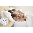 thumbnail image 5 of Despertador analógico, reloj pequeño súper silencioso de 4 pulgadas sin tictac con luz de noche, funciona con pilas, diseño simple, para dormitorio (azul cielo), 5 of 5