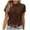 C342 Coffee, variant on Gbsyewxs Shirts For Women Short Sleeve Crew Neck Solid Color Casual Summer Womens T Shirt Coffee