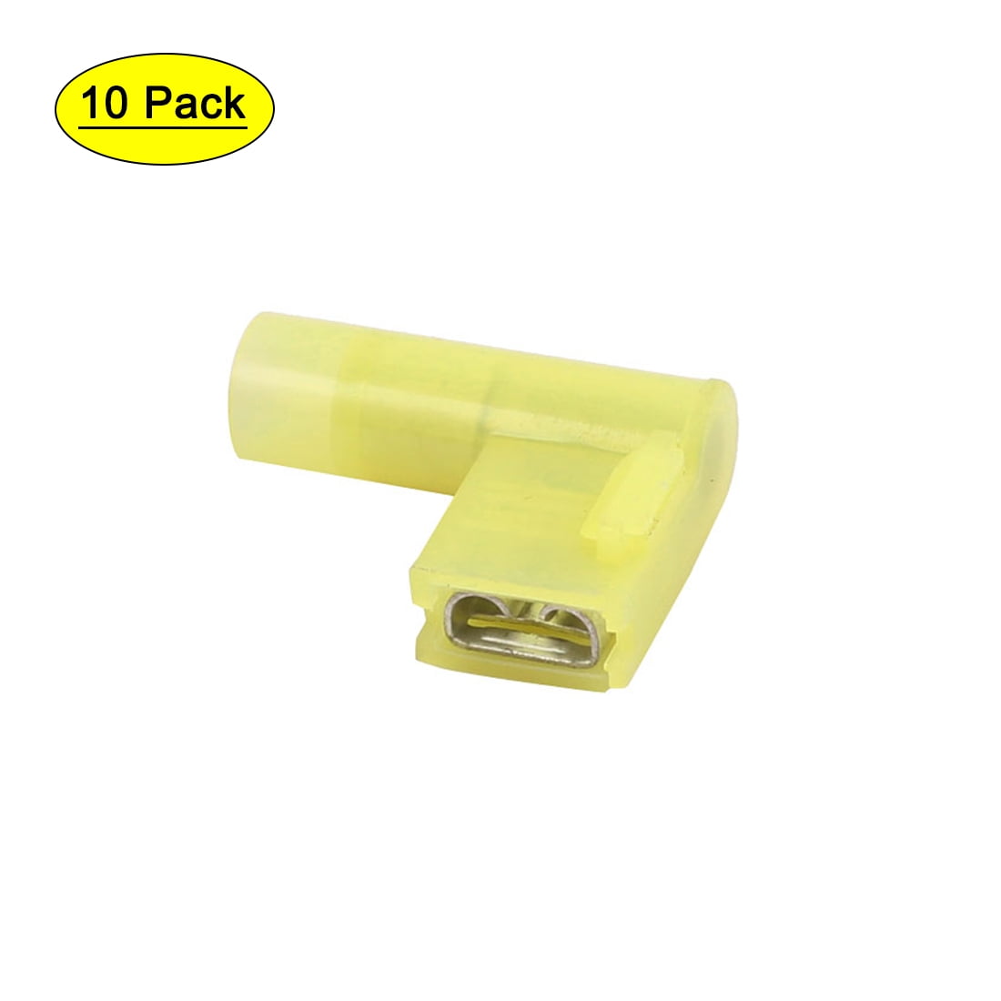 10Pcs Flag Crimp Terminals Female Nylon Fully Insulated Wire Connectors