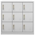 thumbnail image 3 of vidaXL Locker Cabinets 2 pcs Light Gray 35.4"x17.7"x36.4" Steel, 3 of 6