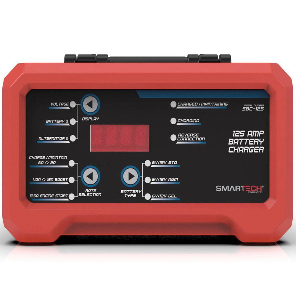 SMARTECH 6Volt/12Volt Shelf Automotive Battery Charger, Maintainer SBC125