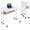 White, variant on Mobile Folding Desk with Storage Shelf, 24.8 Inch Rolling Computer Table Space Saving Writing Desk for Home Office, Couch Side, White