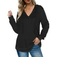 thumbnail image 2 of PINKMSTYLE Women's Hoodie Long Sleeve Pullover Hooded Sweatshirt with Pocket, 2 of 8