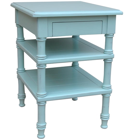 Aqua Island Side Table-Elegant Mahogany Furniture