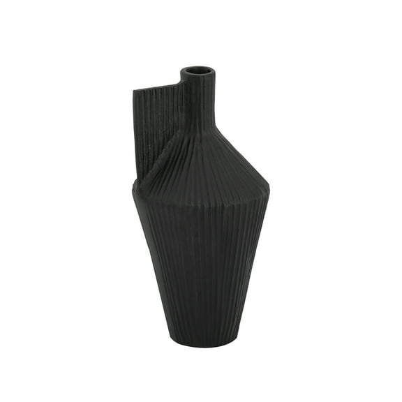 Elk Home Rabel Mid Century Modern Vase in Black Finish