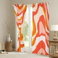 thumbnail image 3 of jejeloiu Geometric Line Blackout Curtains Set of 2 (52x84 Each),Modern Minimalist Stripes Window Curtains,Gradient Pink Orange Curtains and Drapes For Teens,Ultra Soft Home Decor, 3 of 6