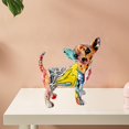 thumbnail image 1 of Graffiti Chihuahua Estatua Perro Estatuilla Salpicaduras Pintura Resina Detalles Delicados 19.1 X 17.8 X 9.4 Cm Pulido para Dormitorio Sala de Estar Estilo D Macarena Escultura chihuahua, 1 of 8