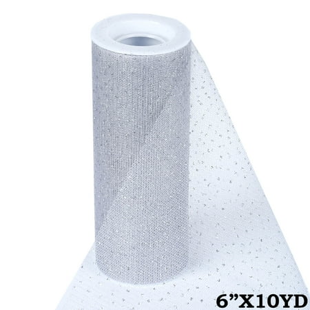 - BalsaCircle 6 inches x 10 yards Glittered Tulle Ribbon by the Roll Crafts Sewing Wedding Party Draping DIY Decorations