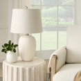 thumbnail image 1 of Tarro de cerámica Lamp Nourison Home de 58 cm con pantalla blanquecina, 1 of 6