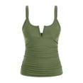 thumbnail image 5 of Womens Swimsuits, Duoif Tankini Tops Only Tummy Control Swim Tank Top with Built in Bra Womens Swim Tops No Bottom Green XL, 5 of 6