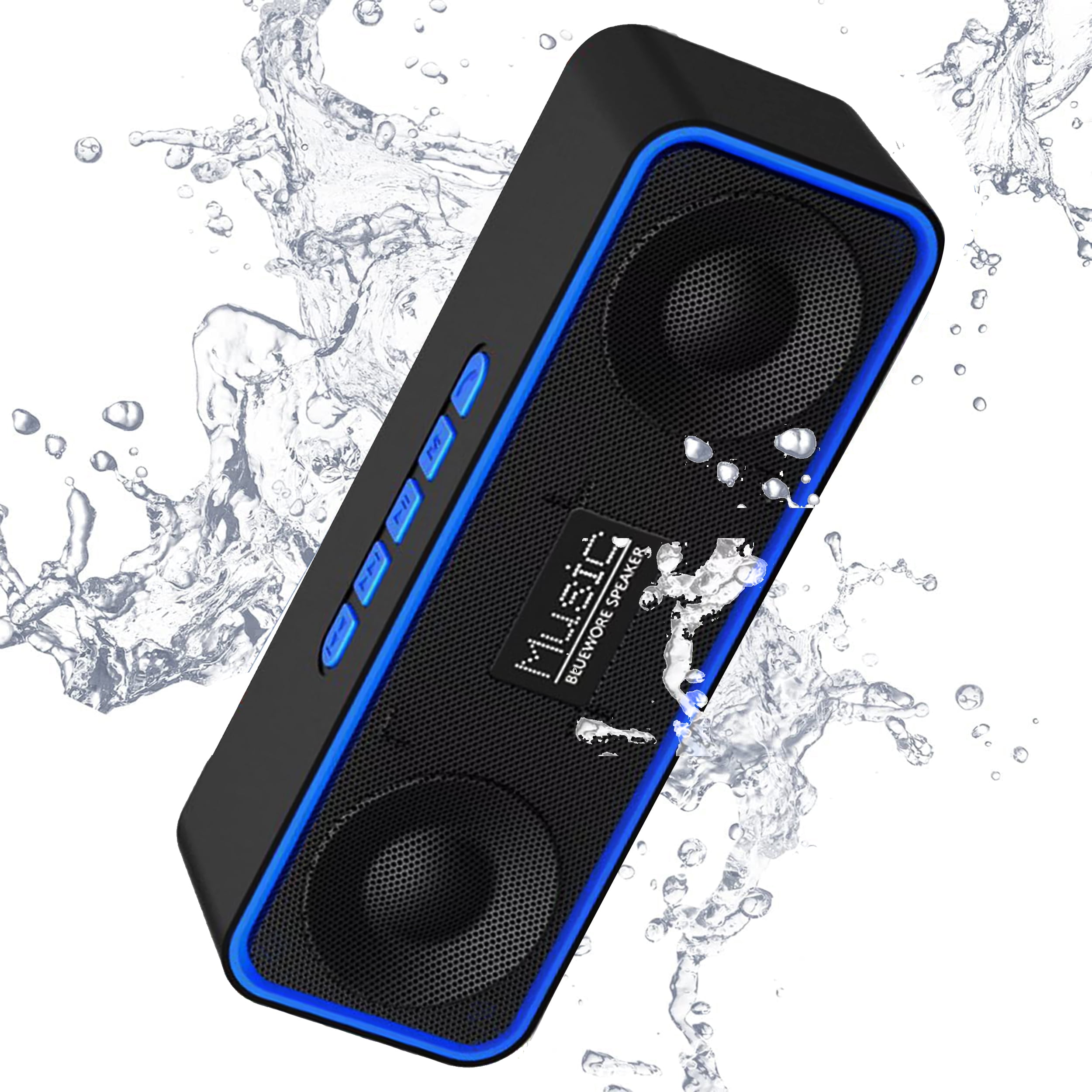 Portable LED Party Speaker, Bluetooth 5.0, Stereo Bass, IPX6 Portable LED Party Speaker, Bluetooth 5.0, Stereo Bass, IPX6