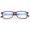 Blue Ray Blocking Lens Light Weight Rectangular Frame Matel Temple Computer Reading Glasses for Men for Women, Reading Glasses +1.75 With Hard Case