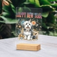 thumbnail image 2 of Happy New Year with Havanese Fireworks Holiday Xmas Winter 2025 Acrylic Plaque Sign Ashwood Base Havanese Dog Lover Gifts Idea Home Desk Decor - 00025, 2 of 5