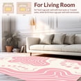 thumbnail image 2 of ODIKA 2'x3' Machine Washable Non-Slip Area Rug, Whimsical Cloud Swirl Artistic Accent High Traffic Rug, Pink, 394352, 2 of 5